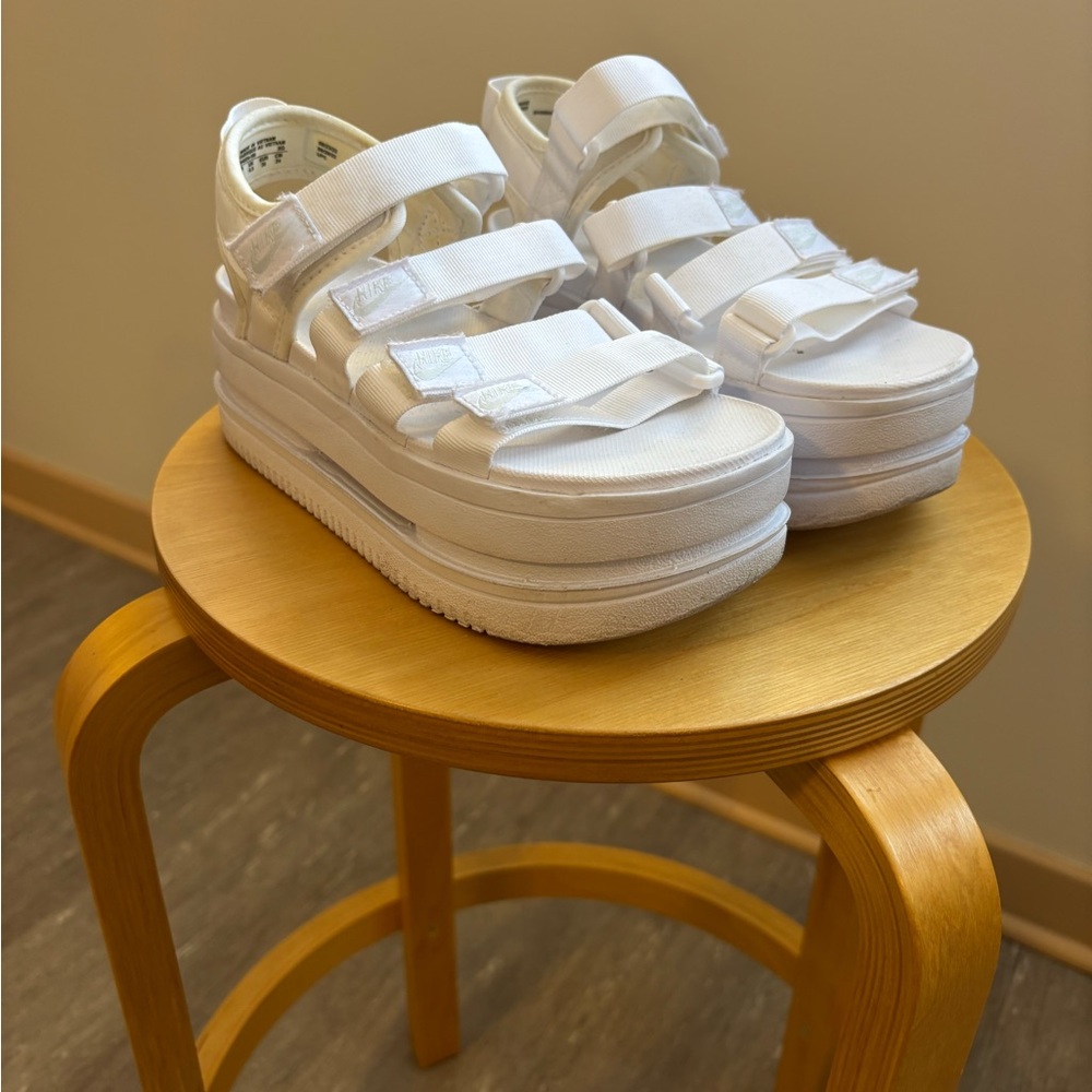 Nike Women's White Platform Sandals